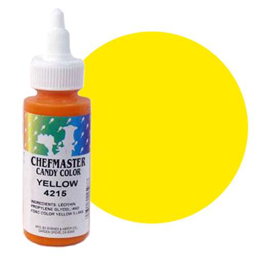 2 oz Candy Color - Chefmaster Yellow - Click Image to Close
